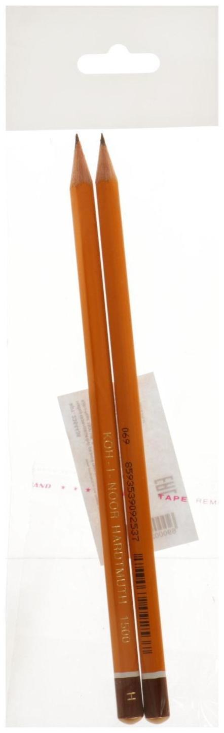 Набор карандашей чернографитных разной твердости 3 штуки Koh-I-Noor 1500/3, HB, B, H, в пакете