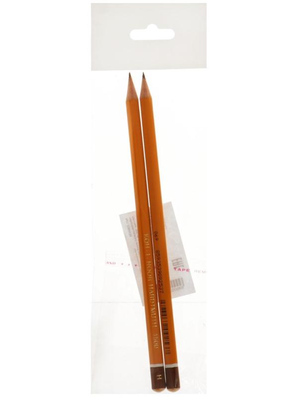 Набор карандашей чернографитных разной твердости 3 штуки Koh-I-Noor 1500/3, HB, B, H, в пакете