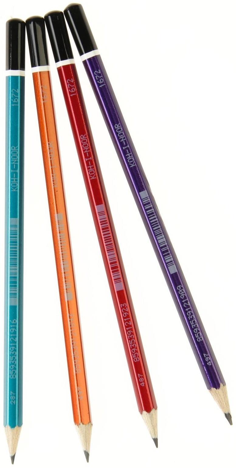 Карандаш чернографитный 2.0 мм, Koh-I-Noor SCALA 1672/2 HB, L=175 мм