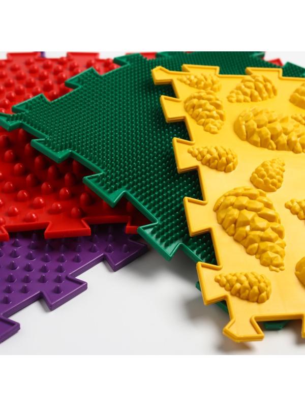 Модульный массажный коврик ОРТО ПАЗЛ «Полезные шаги», 8 модулей, 4 вида