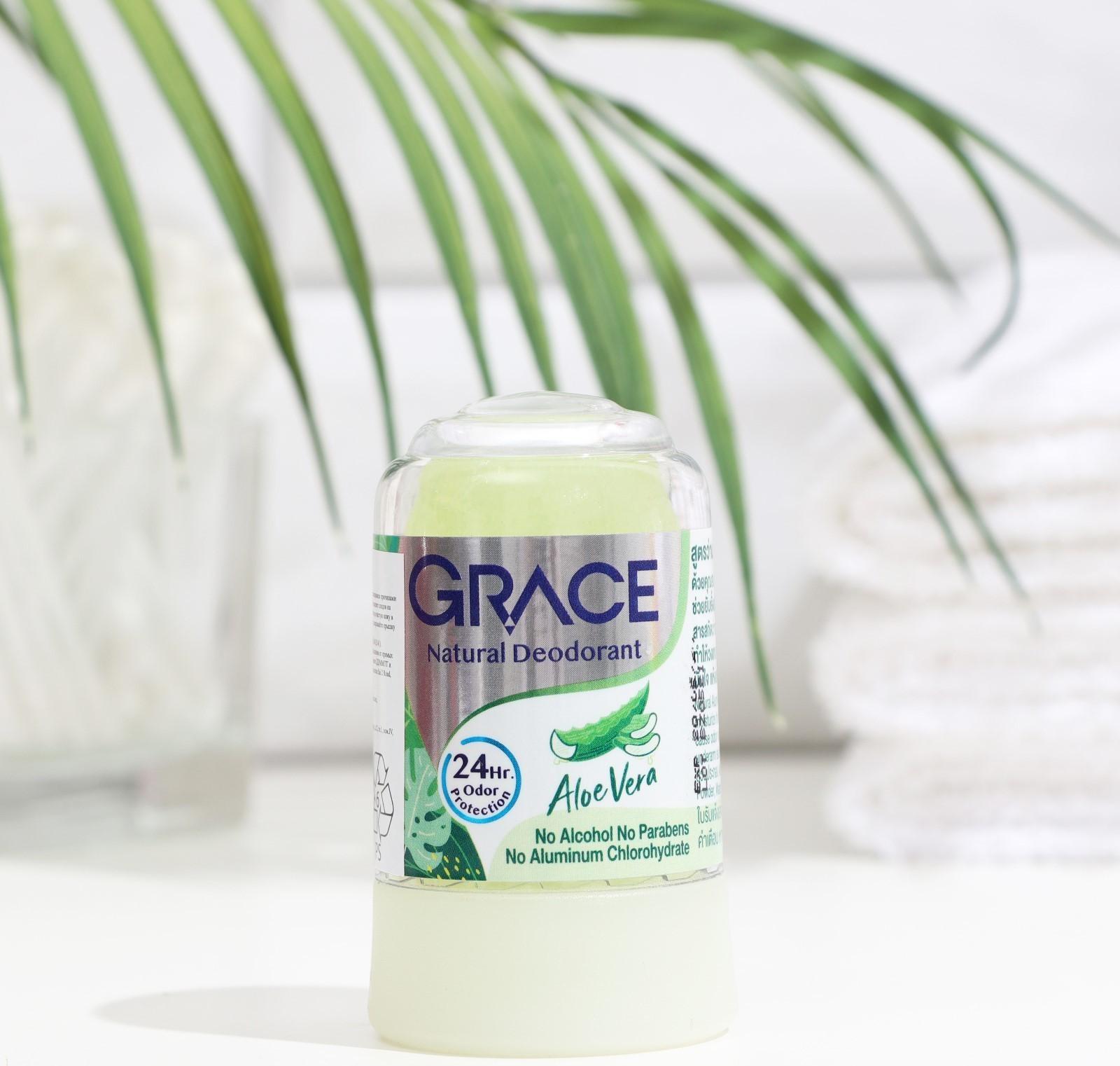 Дезодорант кристаллический Grace Mineral Herbal Deodorant с алое вера, 70 г