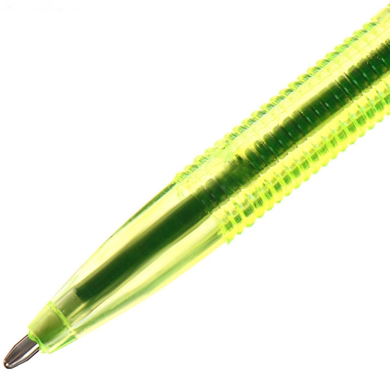 Ручка шариковая Office Style 820, узел 0.7 мм, чернила синие, корпус зелёный хамелеон