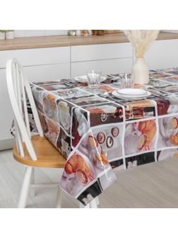 Клеёнка ПВХ Доляна, ширина 137 см, толщина 0,07 мм, рулон 30 метров