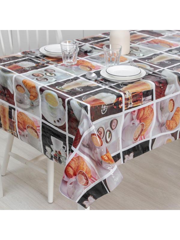 Клеёнка ПВХ Доляна, ширина 137 см, толщина 0,07 мм, рулон 30 метров