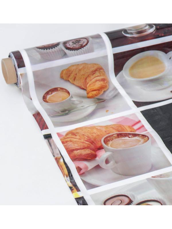 Клеёнка ПВХ Доляна, ширина 137 см, толщина 0,07 мм, рулон 30 метров