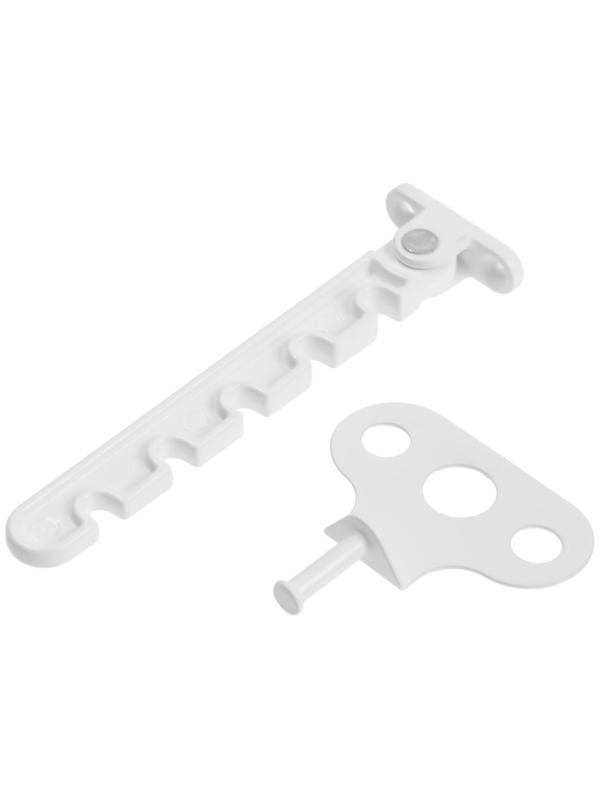 Ограничитель открывания, металлический, белый