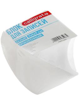 Блок бумаги для записей на склейке Calligrata, 9x9x9 см, 65 г/м2, 90%, спираль, белый