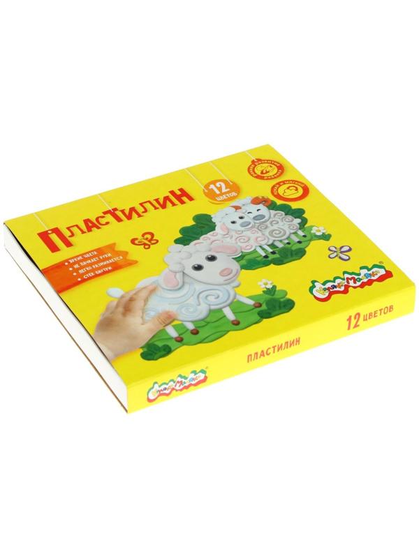 Пластилин 12 цветов 180 г «Каляка-Маляка», со стеком
