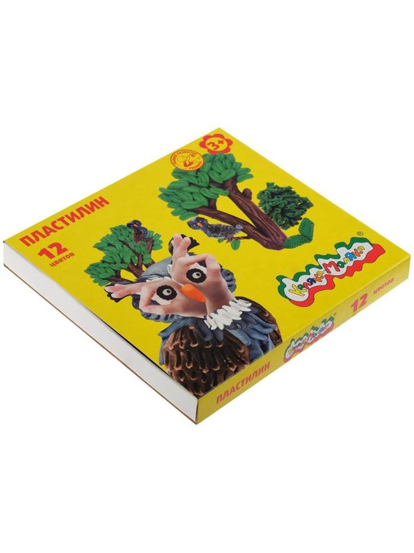 Пластилин 12 цветов 180 г «Каляка-Маляка», со стеком
