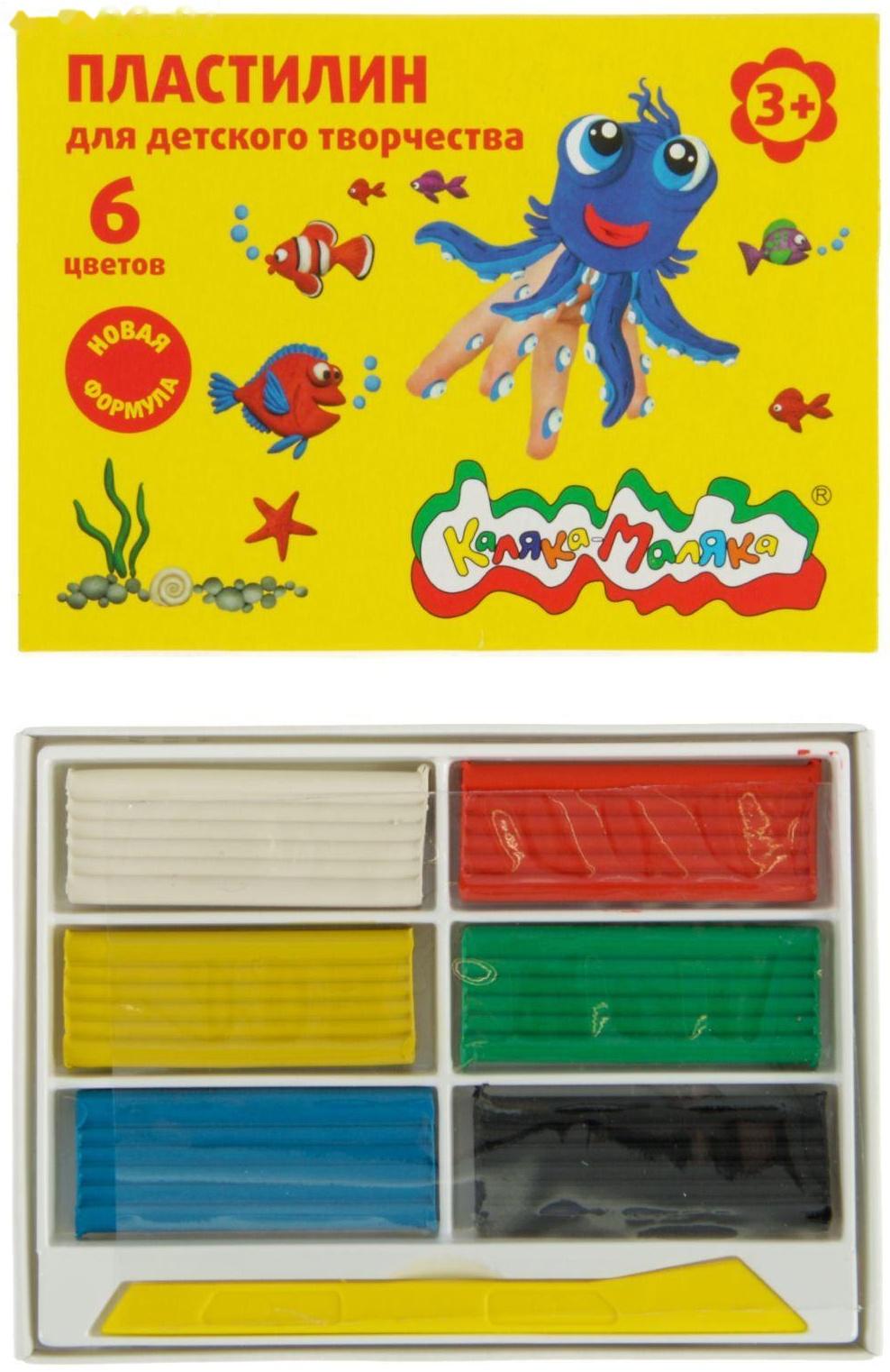 Пластилин 6 цветов 90 г 