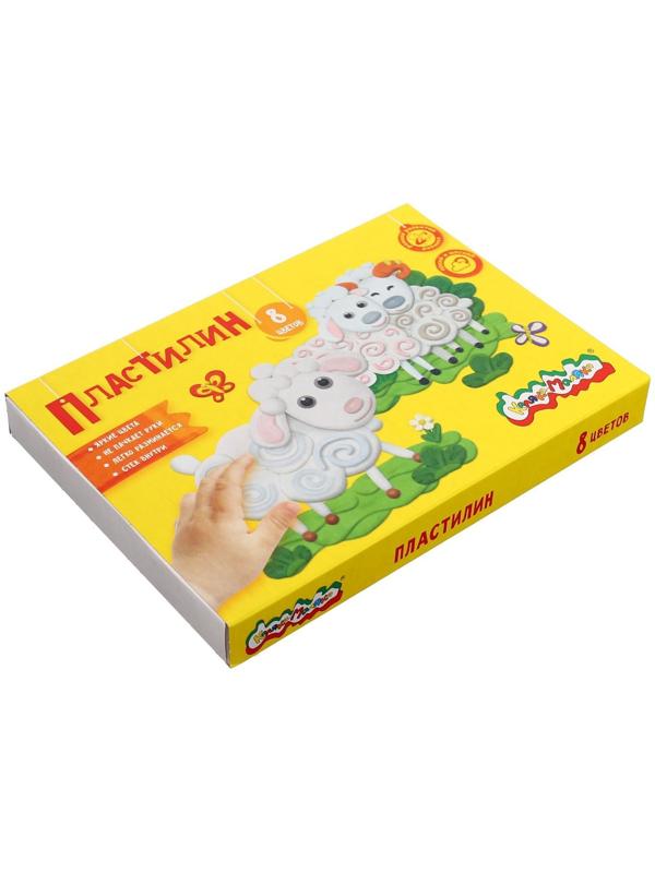 Пластилин 8 цветов 120 г, 