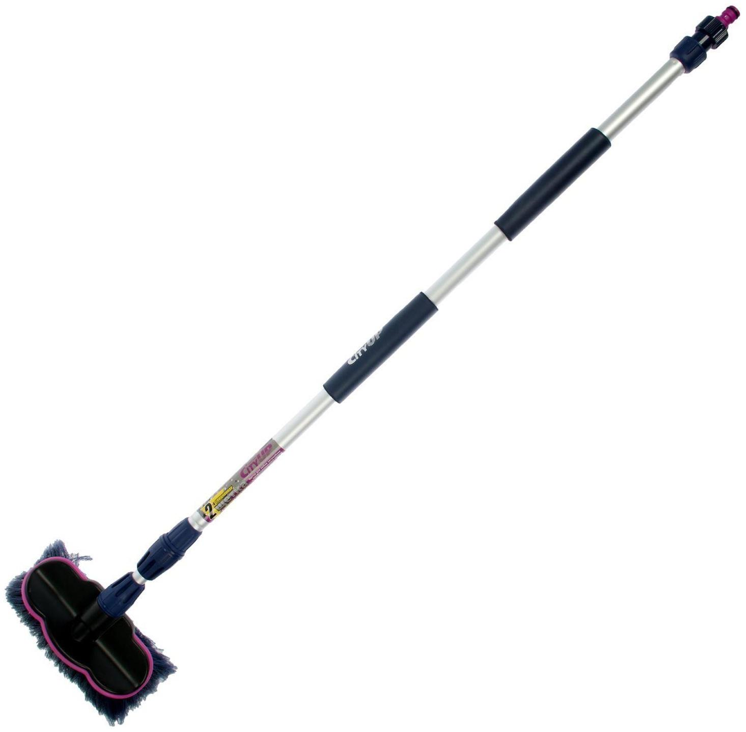 Щетка для мытья CityUp CU-610, телескопическая, 99-160 см, под шланг, с краном