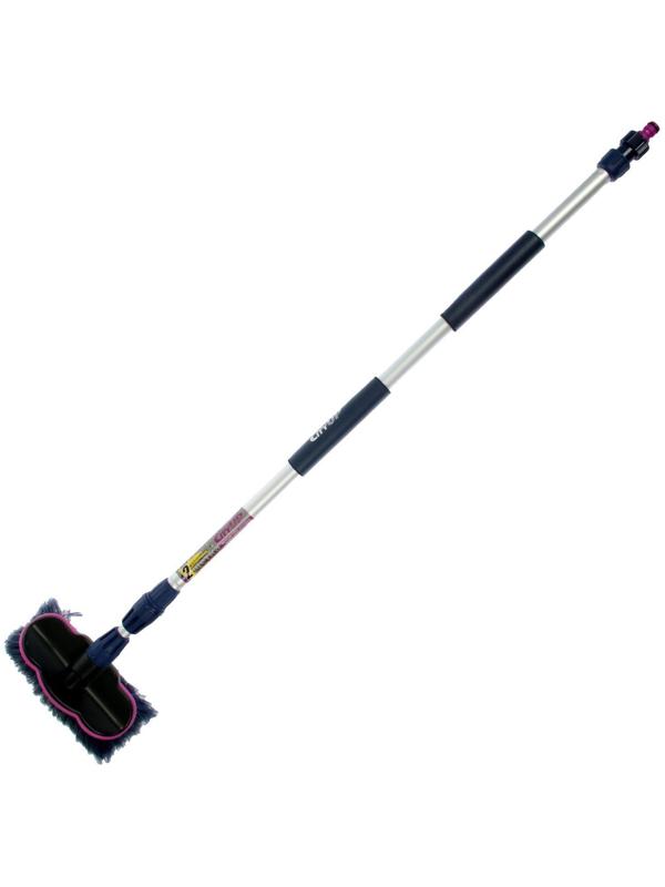 Щетка для мытья CityUp CU-610, телескопическая, 99-160 см, под шланг, с краном