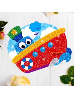 Мозаика стикерная форменная «Кораблик». Набор для творчества