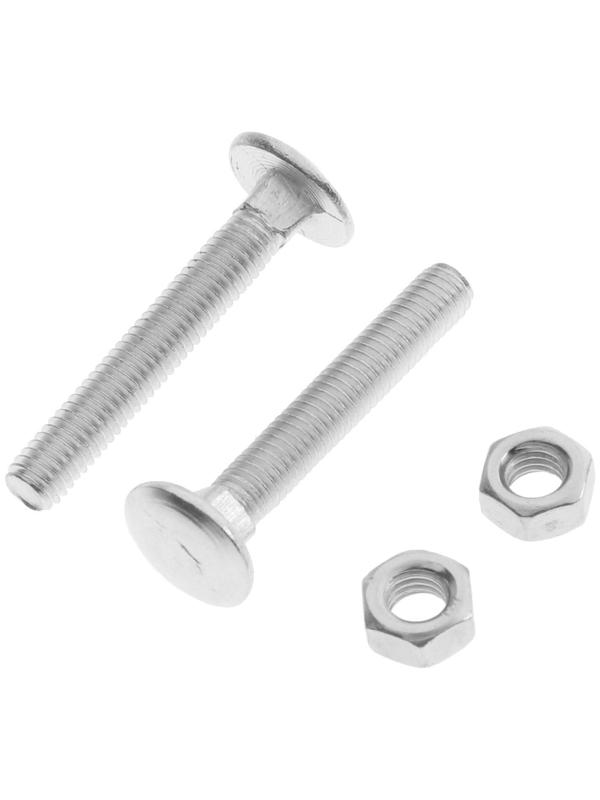 Болт мебельный Element, DIN603, 6х40 мм, с гайкой, оцинкованный, на блистере 8 шт.