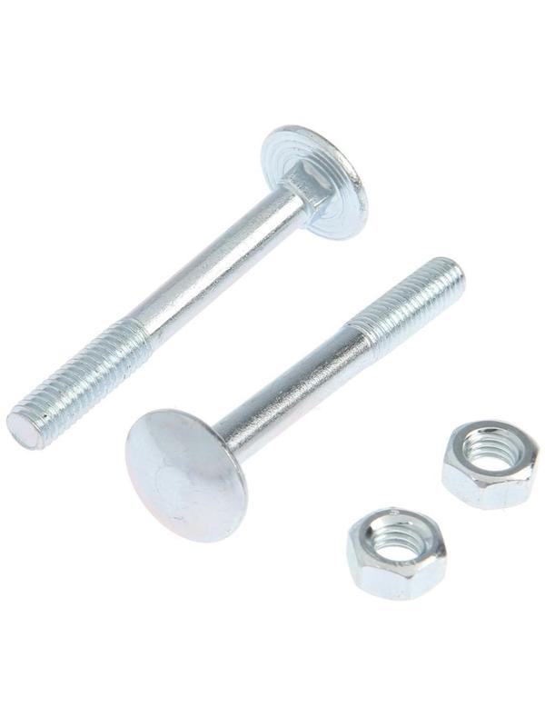 Болт мебельный Element, DIN603, 6х50 мм, с гайкой, оцинкованный, на блистере 8 шт.