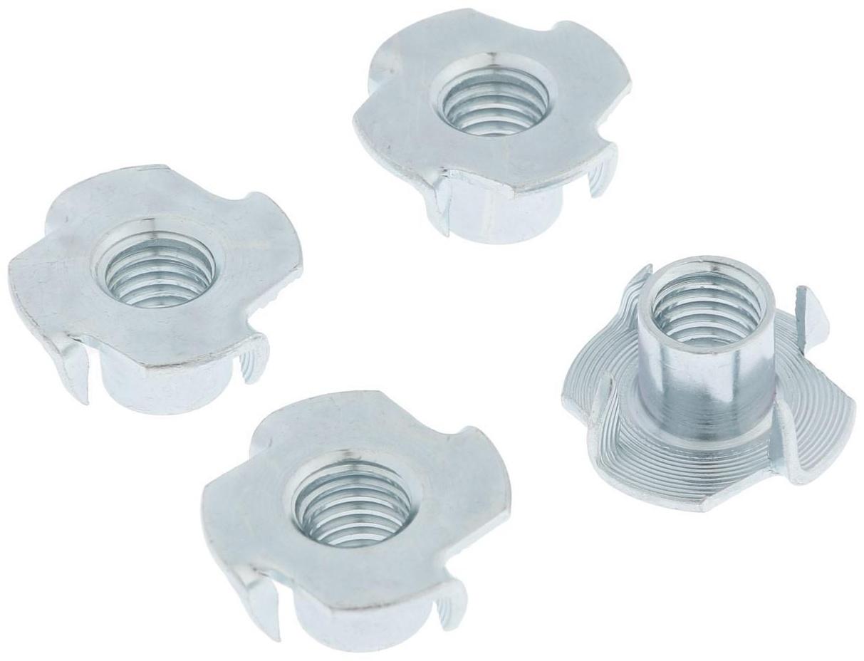 Гайка мебельная забивная Element, М10 мм, оцинкованная, на блистере 4 шт.