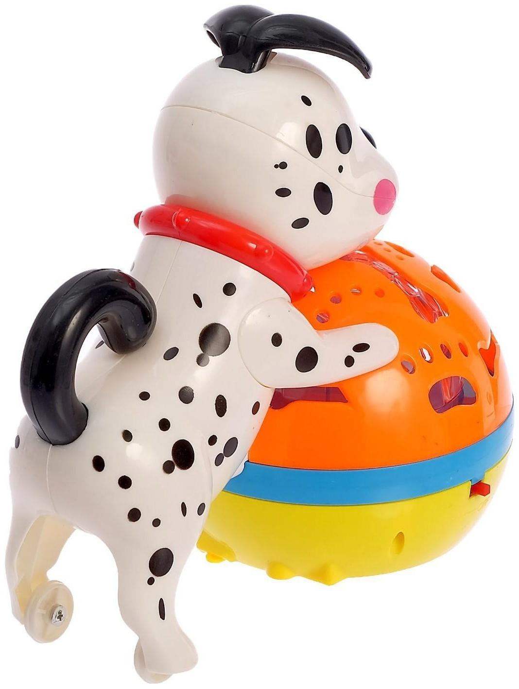Игрушка музыкальная «Далматинец с мячом», световые и звуковые эффекты, двигается