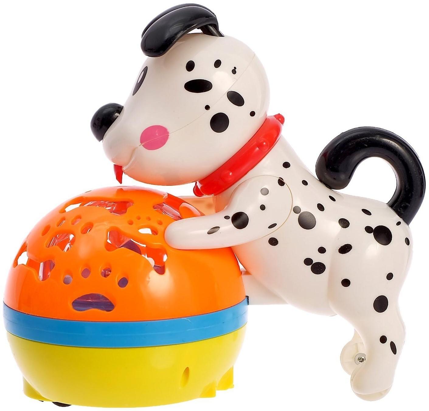 Игрушка музыкальная «Далматинец с мячом», световые и звуковые эффекты, двигается