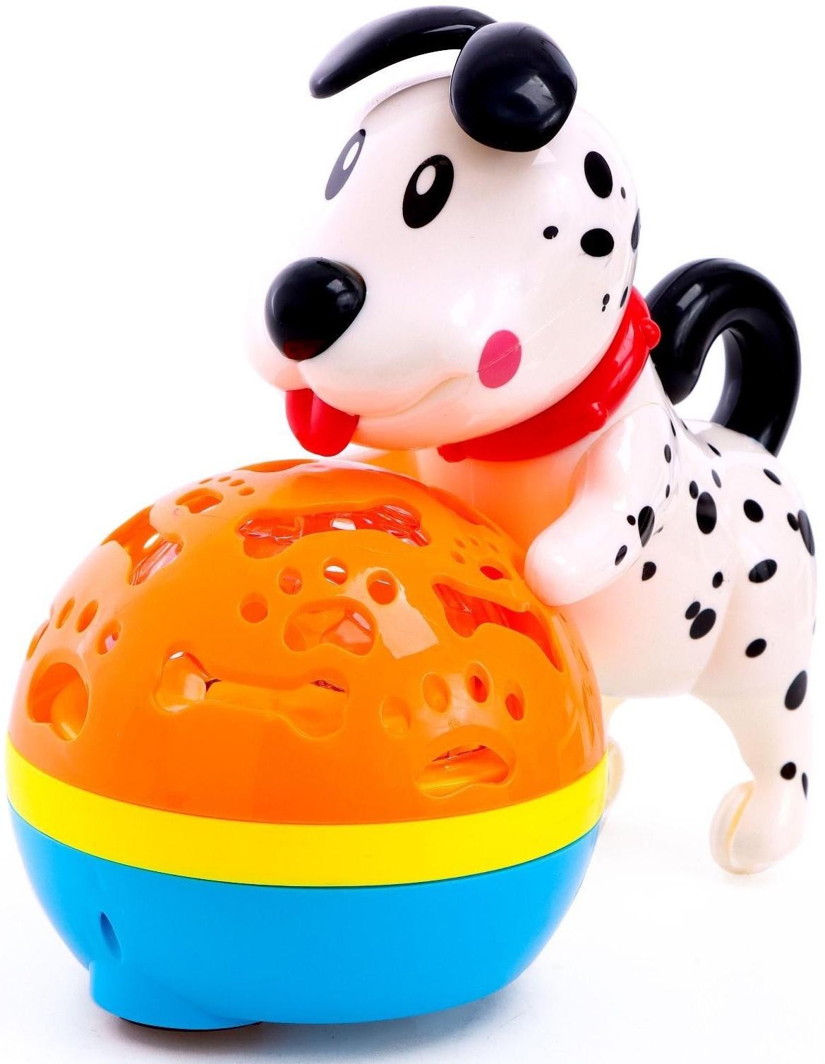 Игрушка музыкальная «Далматинец с мячом», световые и звуковые эффекты, двигается