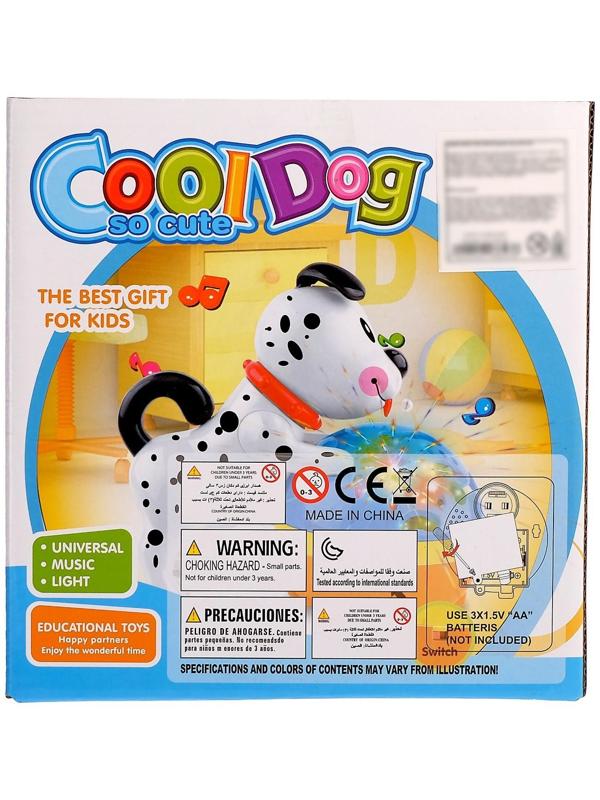 Игрушка музыкальная «Далматинец с мячом», световые и звуковые эффекты, двигается