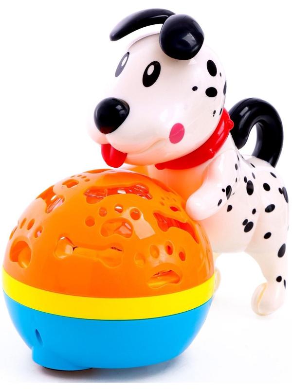 Игрушка музыкальная «Далматинец с мячом», световые и звуковые эффекты, двигается
