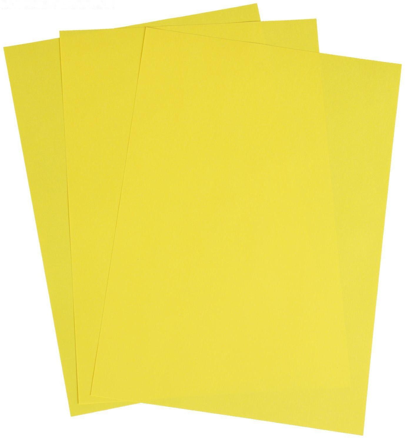 Бумага цветная А4, 100 листов Calligrata Интенсив, жёлтая, 80 г/м²