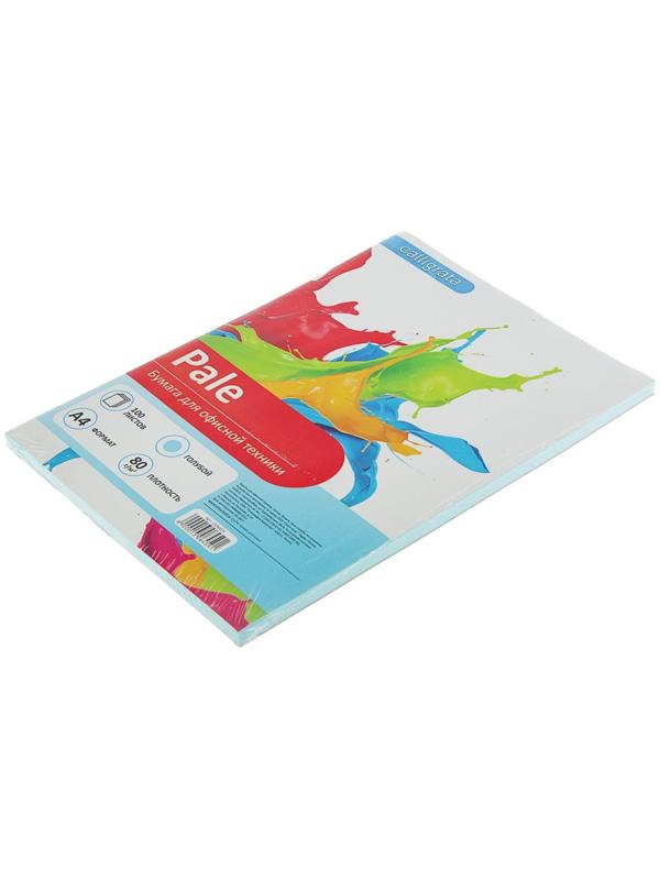 Бумага цветная А4, 100 листов Calligrata Пастель, голубая, 80 г/м²