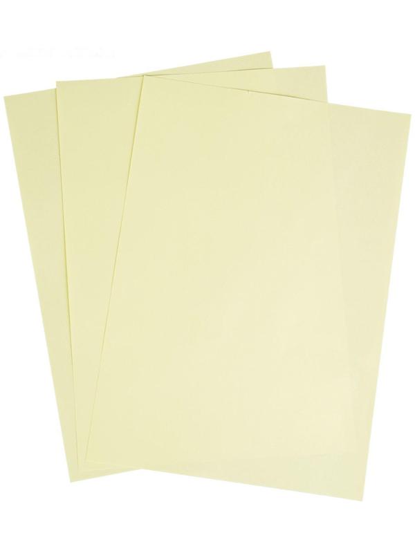 Бумага цветная А4, 100 листов Calligrata Пастель, жёлтая, 80 г/м²