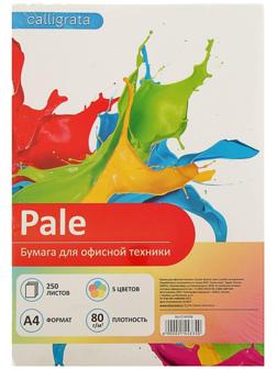 Бумага цветная А4, 250 листов Calligrata Пастель, 5 цветов, 80 г/м²