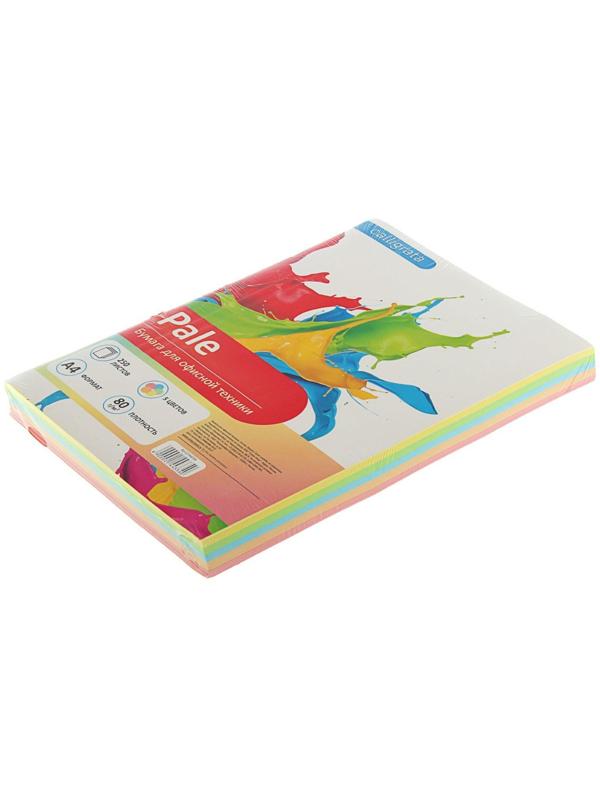 Бумага цветная А4, 250 листов Calligrata Пастель, 5 цветов, 80 г/м²