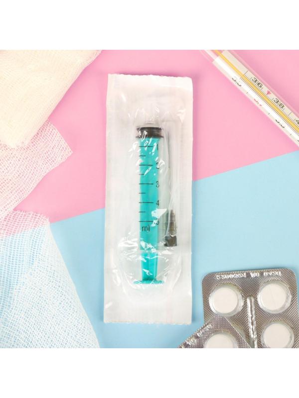 Шприц медицинский трехкомпонентный 5 мл, 22G, 0,7 х 40 мм, МПК Елец, Россия