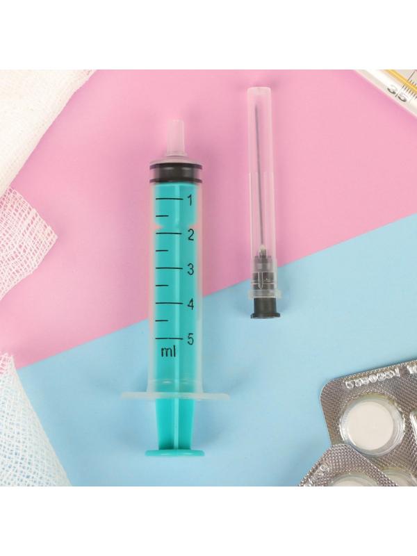 Шприц медицинский трехкомпонентный 5 мл, 22G, 0,7 х 40 мм, МПК Елец, Россия