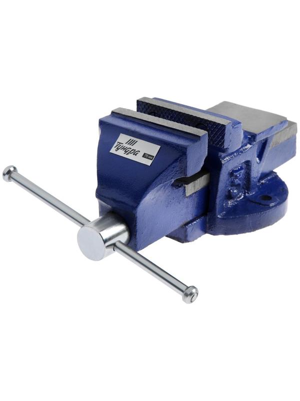 Тиски слесарные ТУНДРА, с наковальней, высокопрочный чугун ВЧ-40, 75 мм