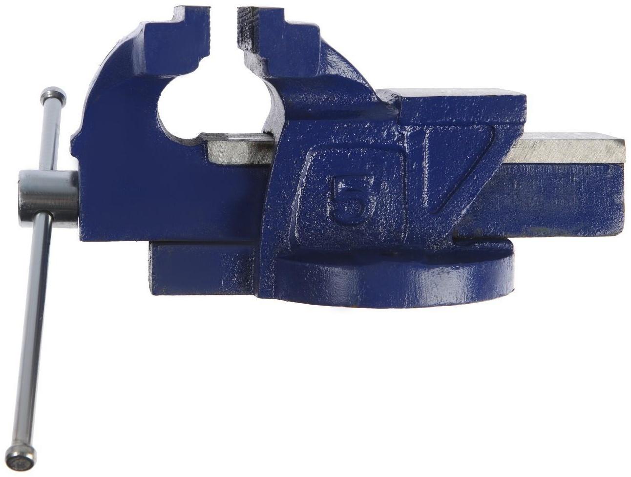 Тиски слесарные ТУНДРА, с наковальней, высокопрочный чугун ВЧ-40, 125 мм