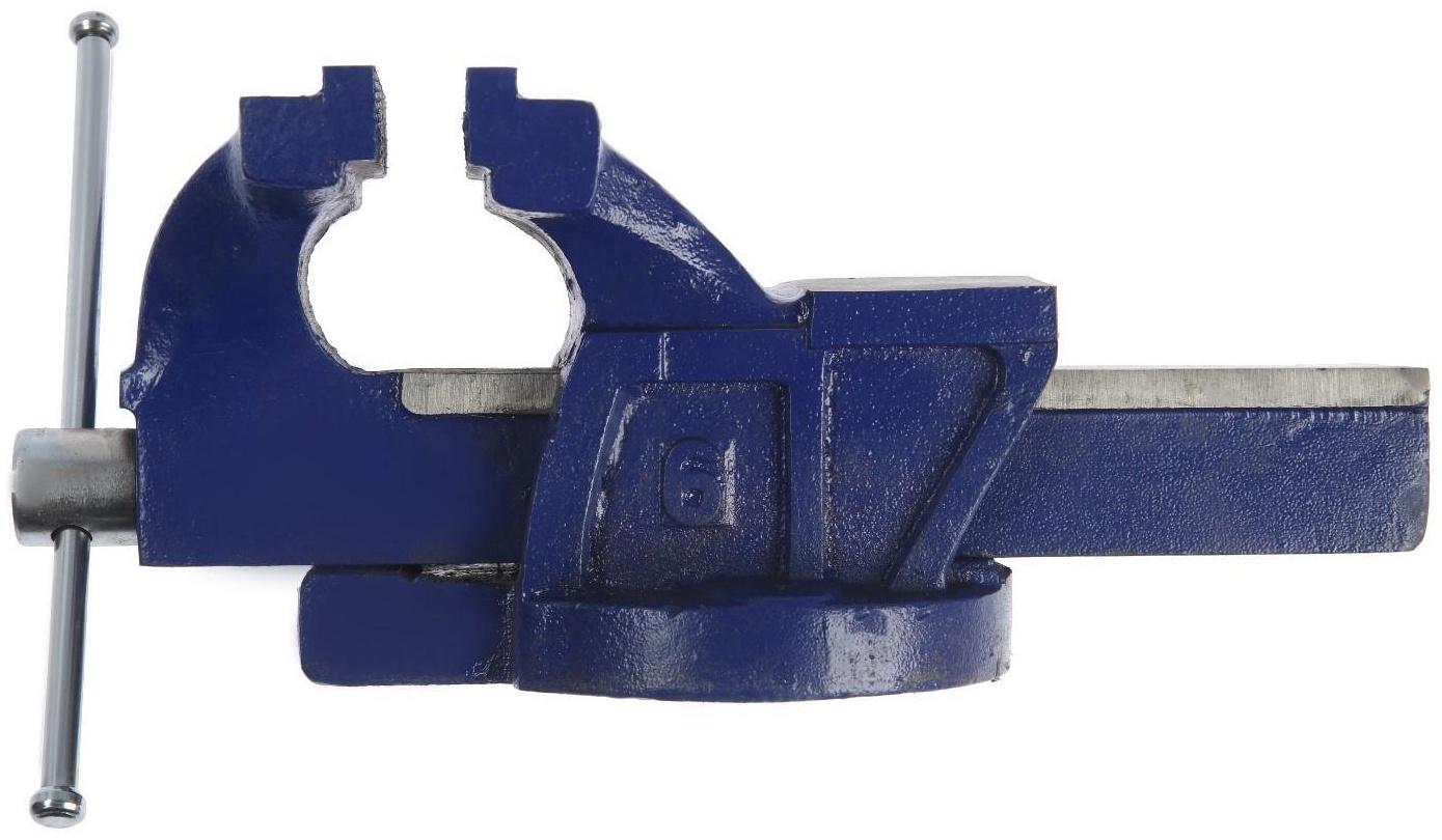 Тиски слесарные ТУНДРА, с наковальней, высокопрочный чугун ВЧ-40, 150 мм