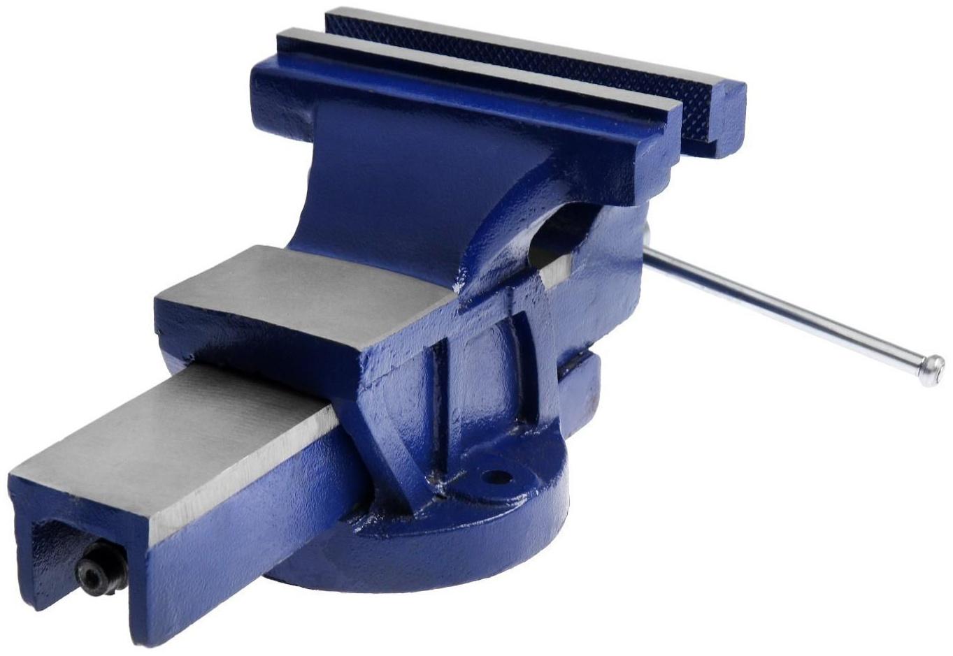 Тиски слесарные ТУНДРА, с наковальней, высокопрочный чугун ВЧ-40, 150 мм