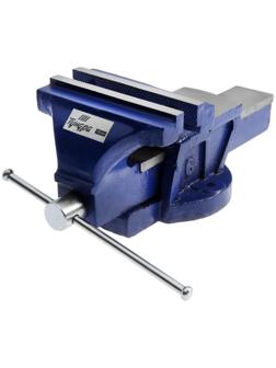 Тиски слесарные ТУНДРА, с наковальней, высокопрочный чугун ВЧ-40, 150 мм