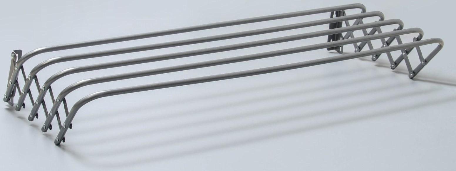 Сушилка для белья настенная, 90 см, цвет серый