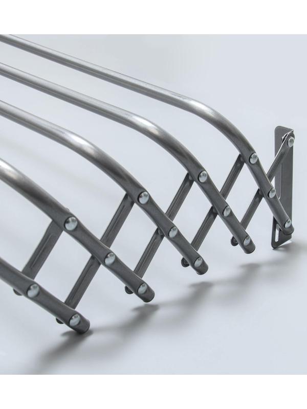 Сушилка для белья настенная, 90 см, цвет серый