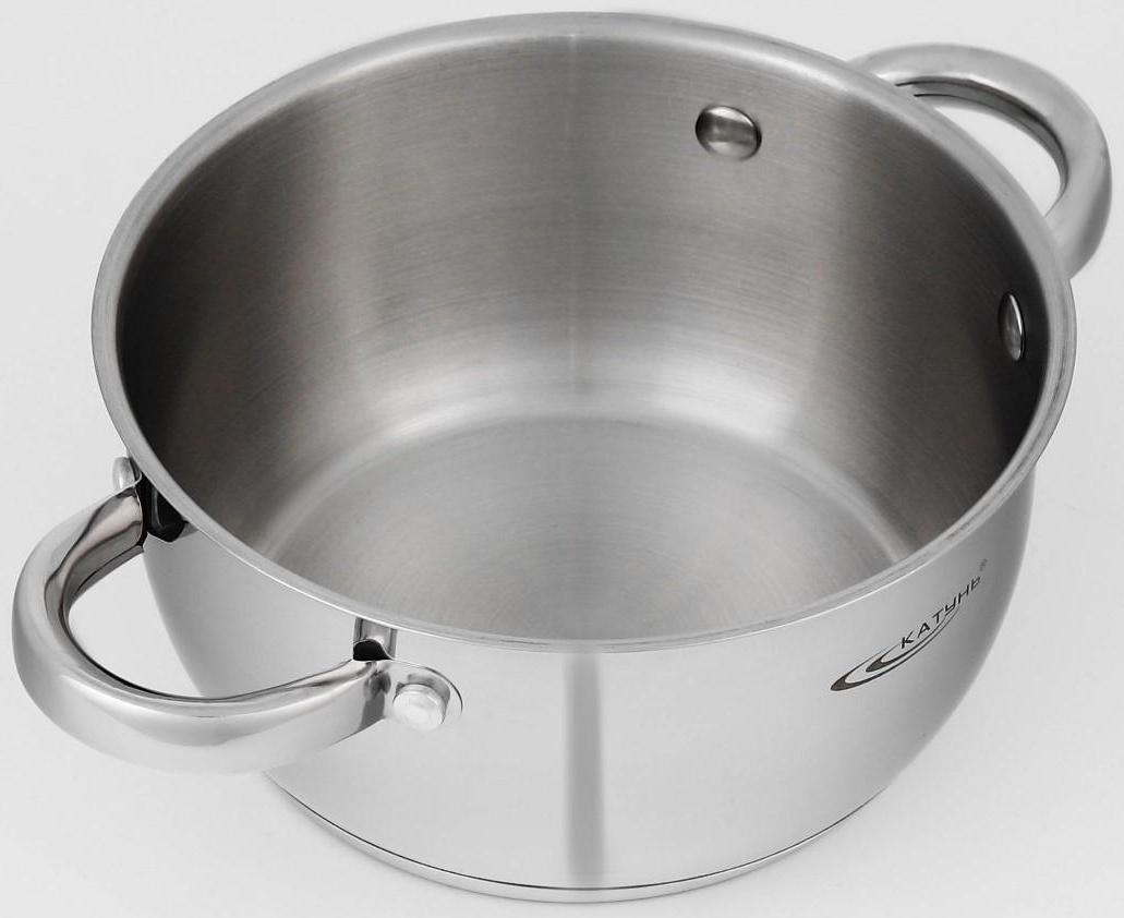 Кастрюля «Антея», 2 л, d=18 см, капсульное дно, стеклянная крышка