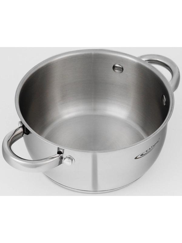 Кастрюля «Антея», 2 л, d=18 см, капсульное дно, стеклянная крышка