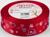 Лента атласная «Сердца», 25 мм × 23 ± 1 м, цвет красный №026