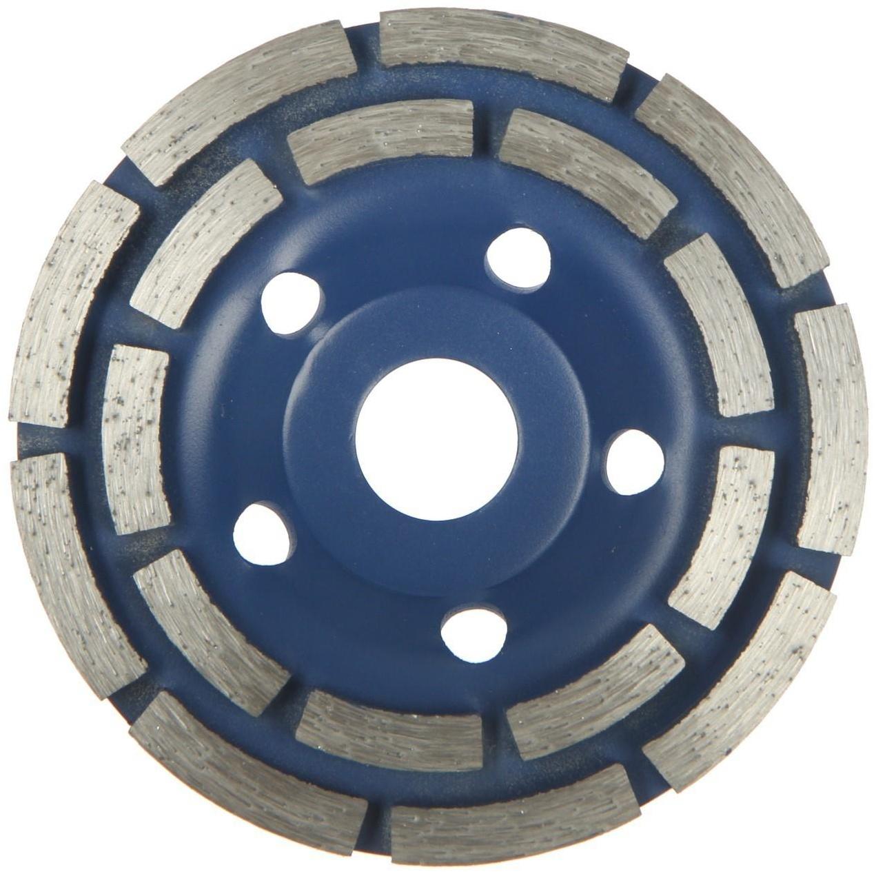 Чашка алмазная зачистная ТУНДРА, двухрядная, 115 мм