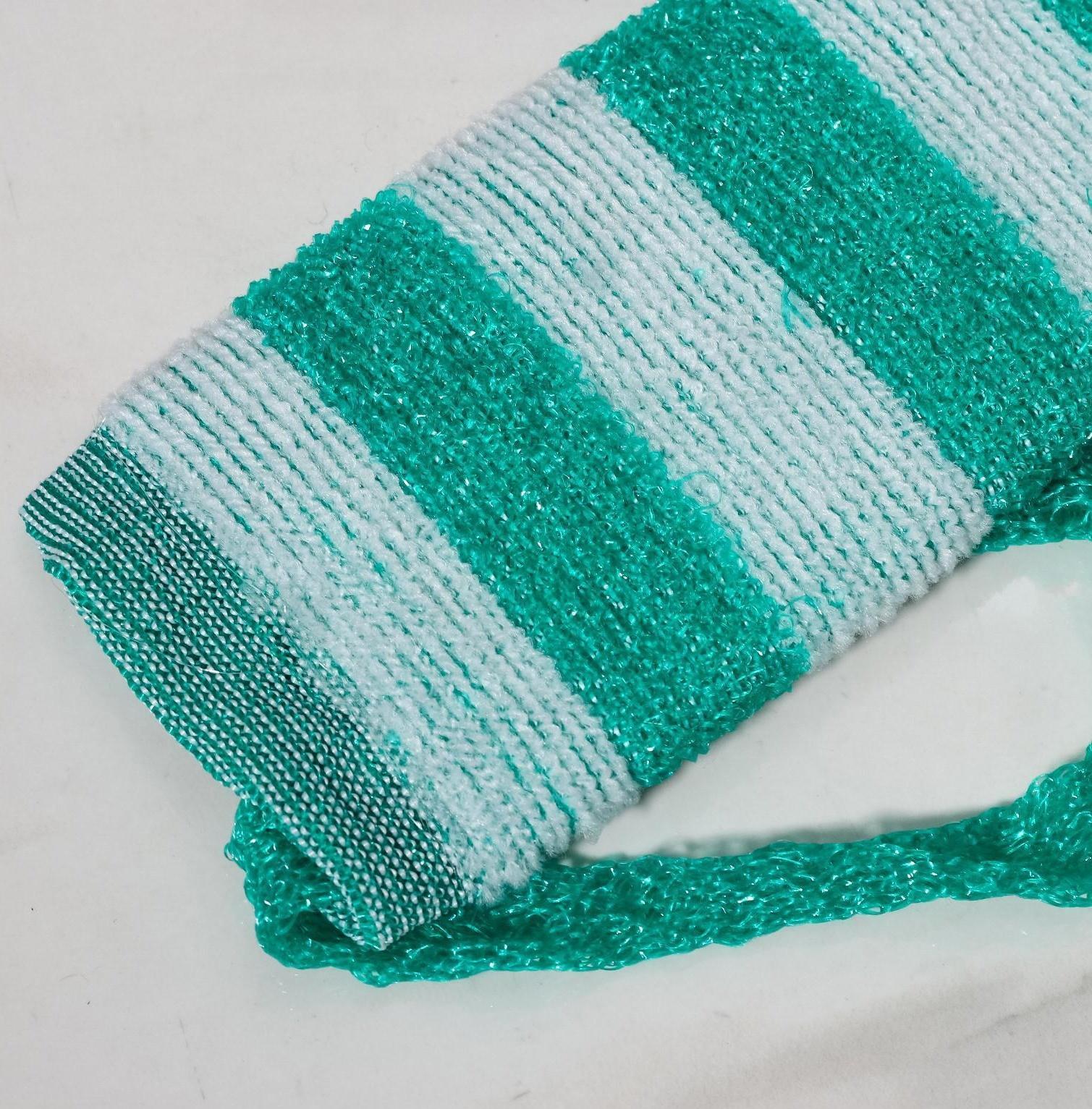 Мочалка-лента для тела Доляна, 43×12 см, жёсткая, широкая, цвет МИКС