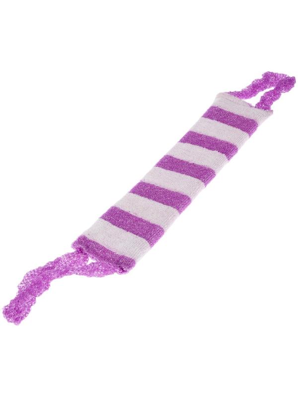 Мочалка-лента для тела Доляна, 43×12 см, жёсткая, широкая, цвет МИКС