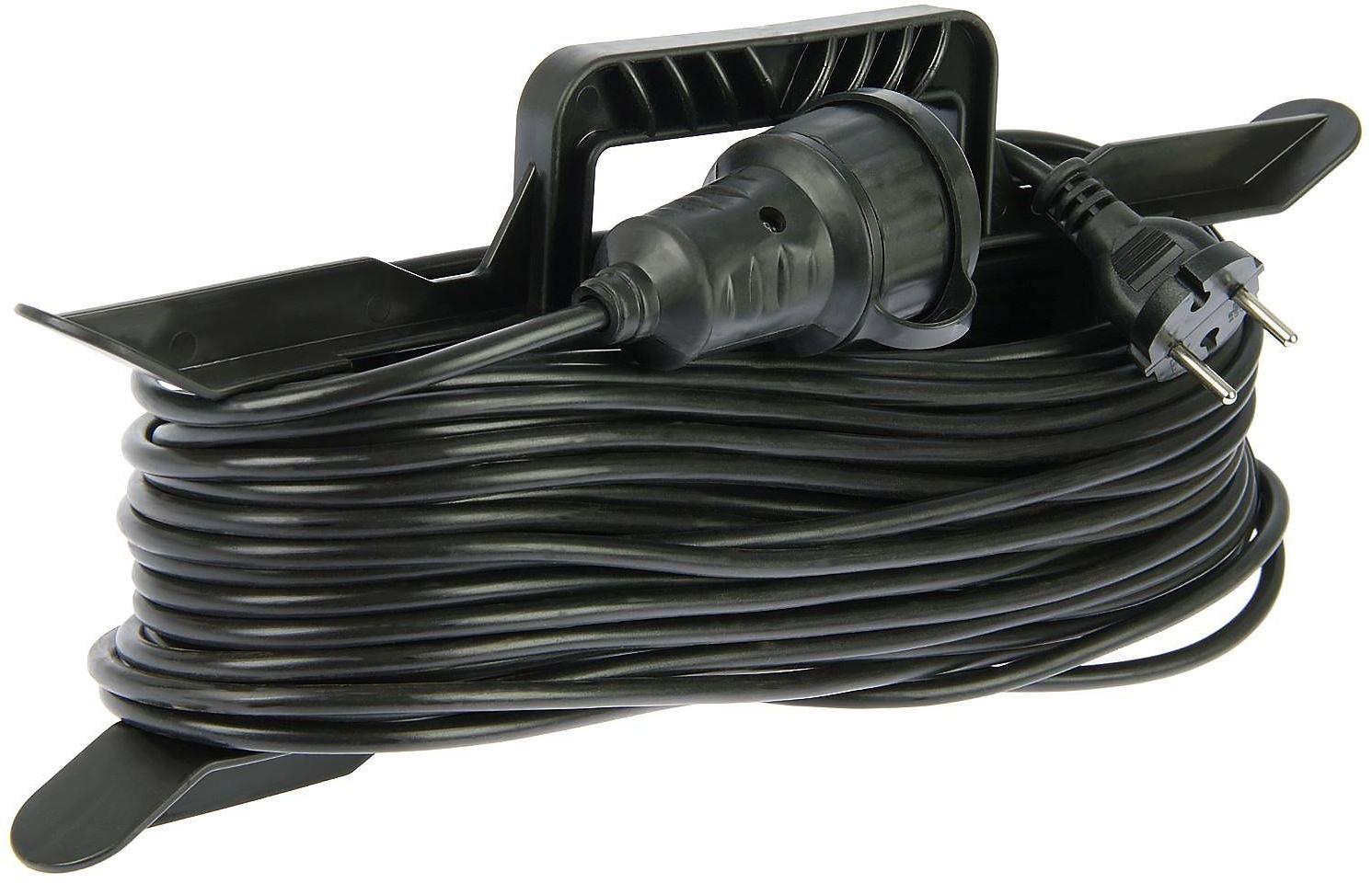 Удлинитель на каркасе TUNDRA, 1 розетка, 30 м, 6 А, ПВС 2х0.75 мм2, без з/к, IP44,