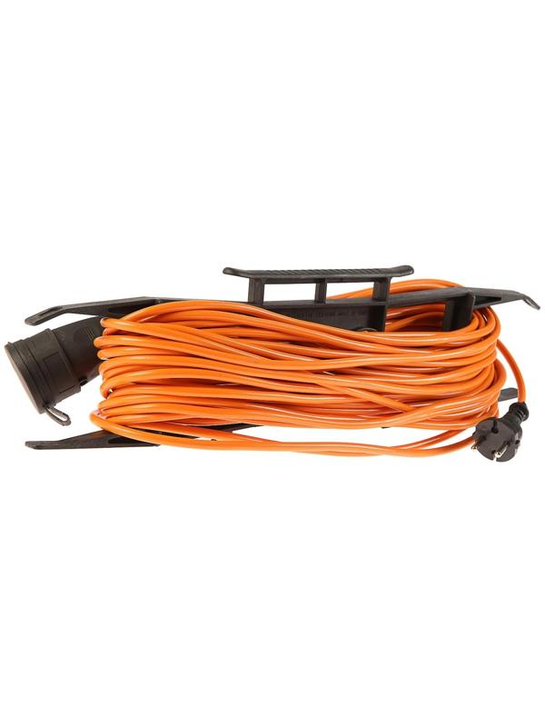 Удлинитель на каркасе TUNDRA, 1 розетка, 30 м, 6 А, ПВС 2х0.75 мм2, без з/к, IP44,