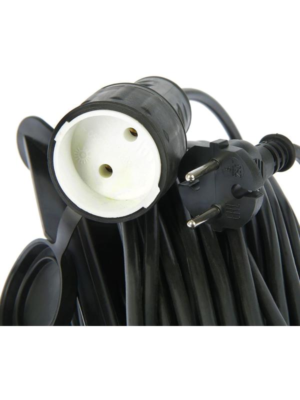 Удлинитель на каркасе TUNDRA, 1 розетка, 30 м, 6 А, ПВС 2х0.75 мм2, без з/к, IP44,