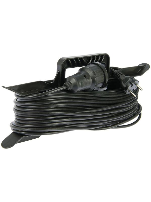 Удлинитель на каркасе TUNDRA, 1 розетка, 30 м, 6 А, ПВС 2х0.75 мм2, без з/к, IP44,